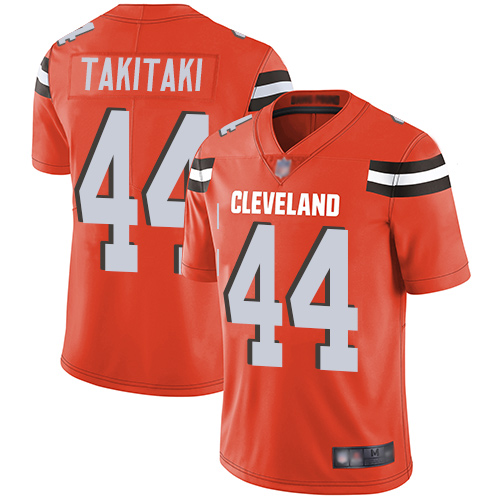 Cleveland Browns Sione Takitaki Men Orange Limited Jersey 44 NFL Football Alternate Vapor Untouchable
